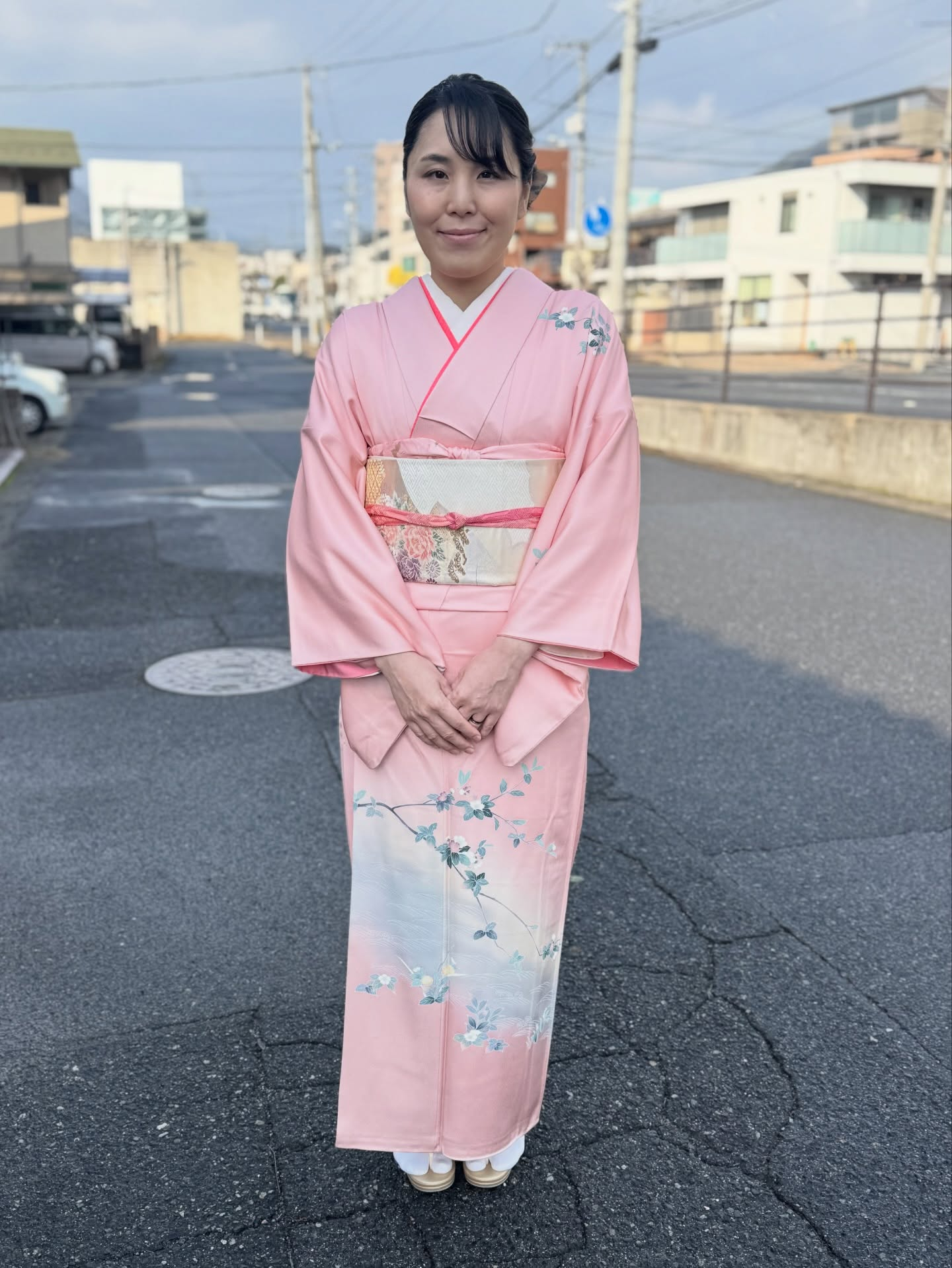 お宮参りのお母様着付けさせていただきました❣️