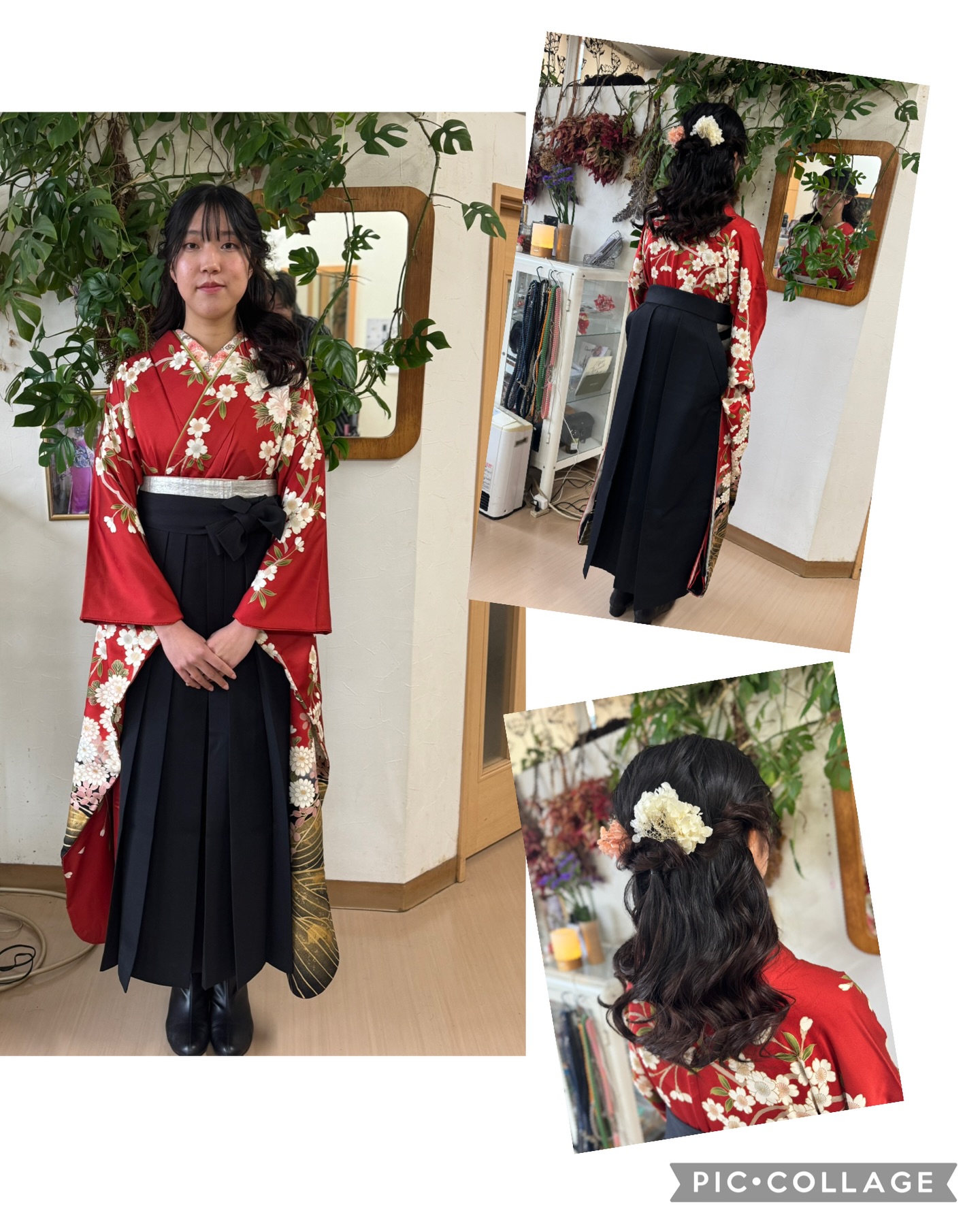 卒業式の袴着付けをさせていただきました