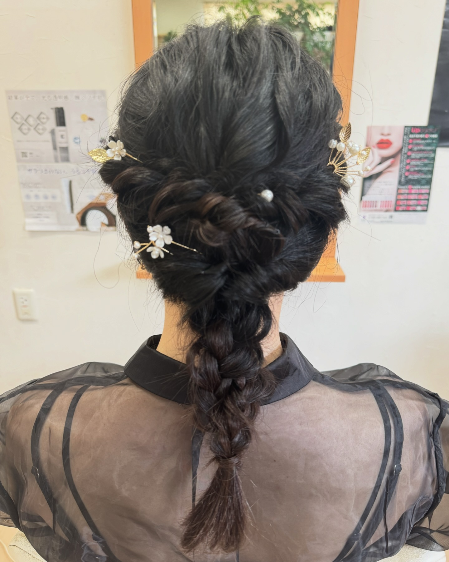 結婚式ヘアセット✨編み下ろしヘアとツインテール